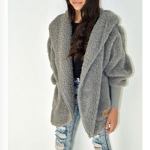 Nordic Beach cozy hooded cardigan